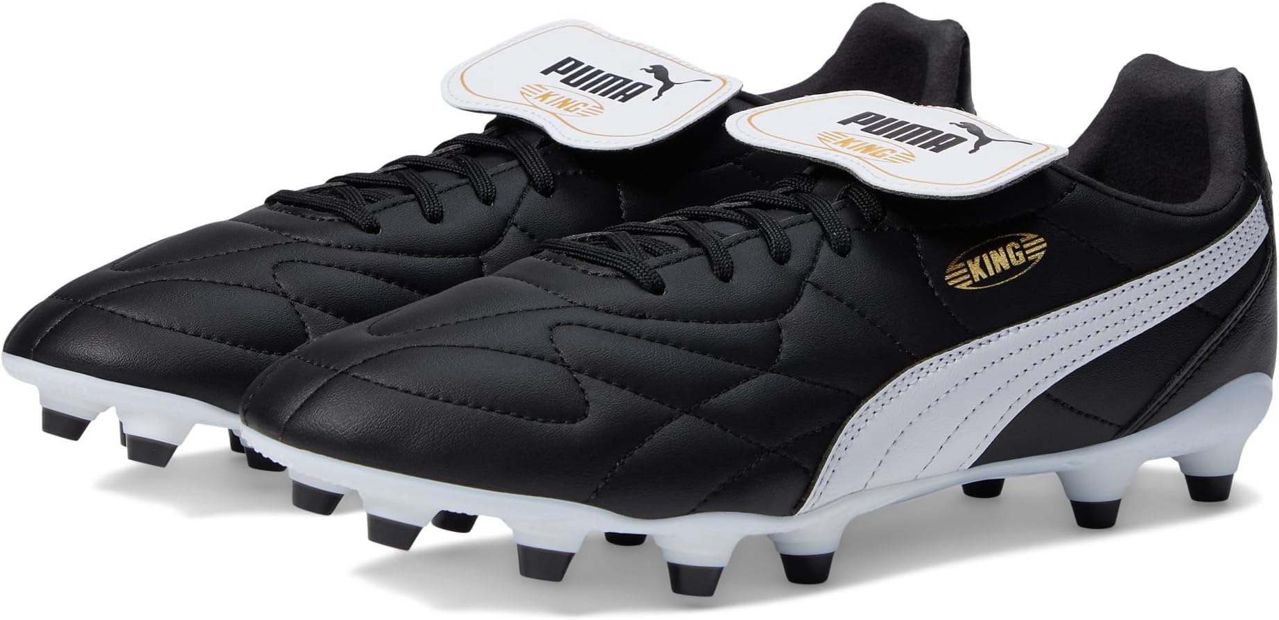 

Бутсы King Top Firm Ground/Artificial Ground PUMA, цвет PUMA Black/PUMA White/PUMA Gold