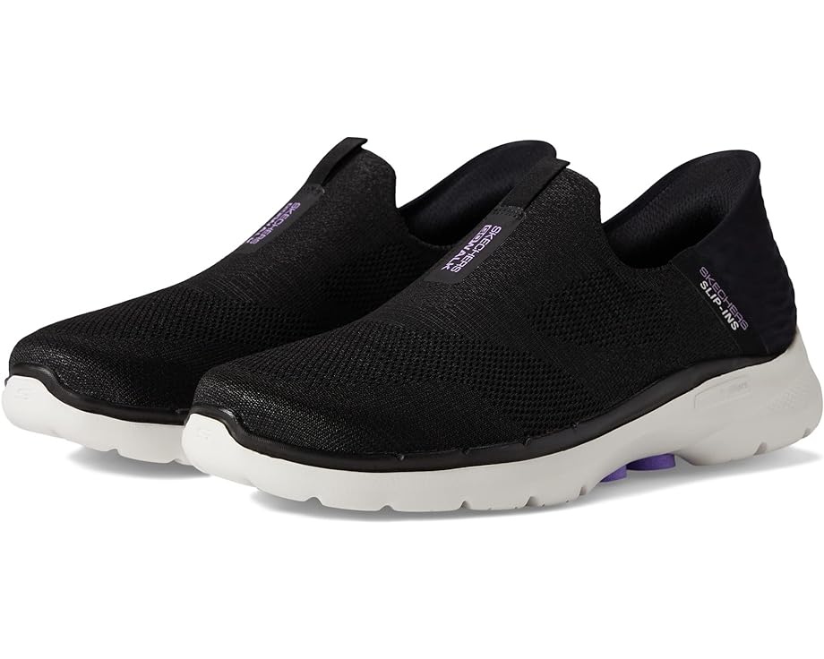 

Кроссовки SKECHERS Performance Go Walk 6 Fabulous View Hands Free Slip-Ins, цвет Black/Lavender