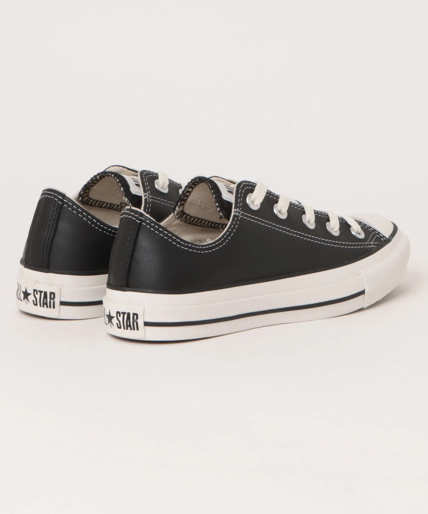 Мужские кожаные кроссовки Converse LEATHER AS (R) OX чёрные — фото 3