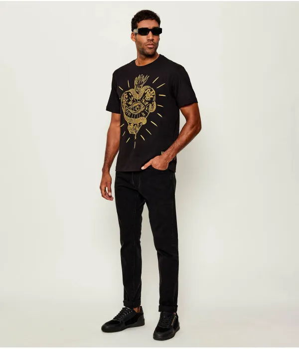 Кожаные кроссовки с подошвой Brooklyn, скидка SD4 Versace Jeans Couture, черный — фото 2