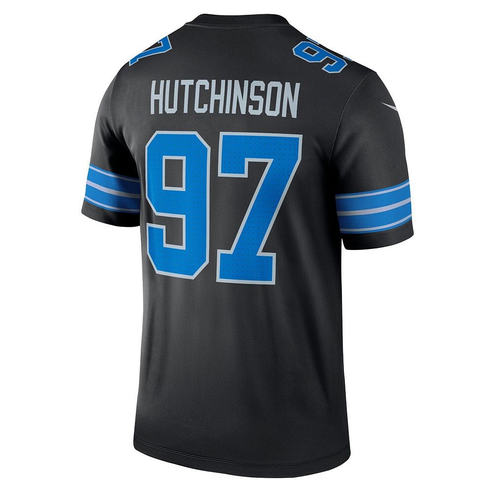 Мужская черная майка Nike Aidan Hutchinson Detroit Lions Legend, цвет Lns Black — фото 4