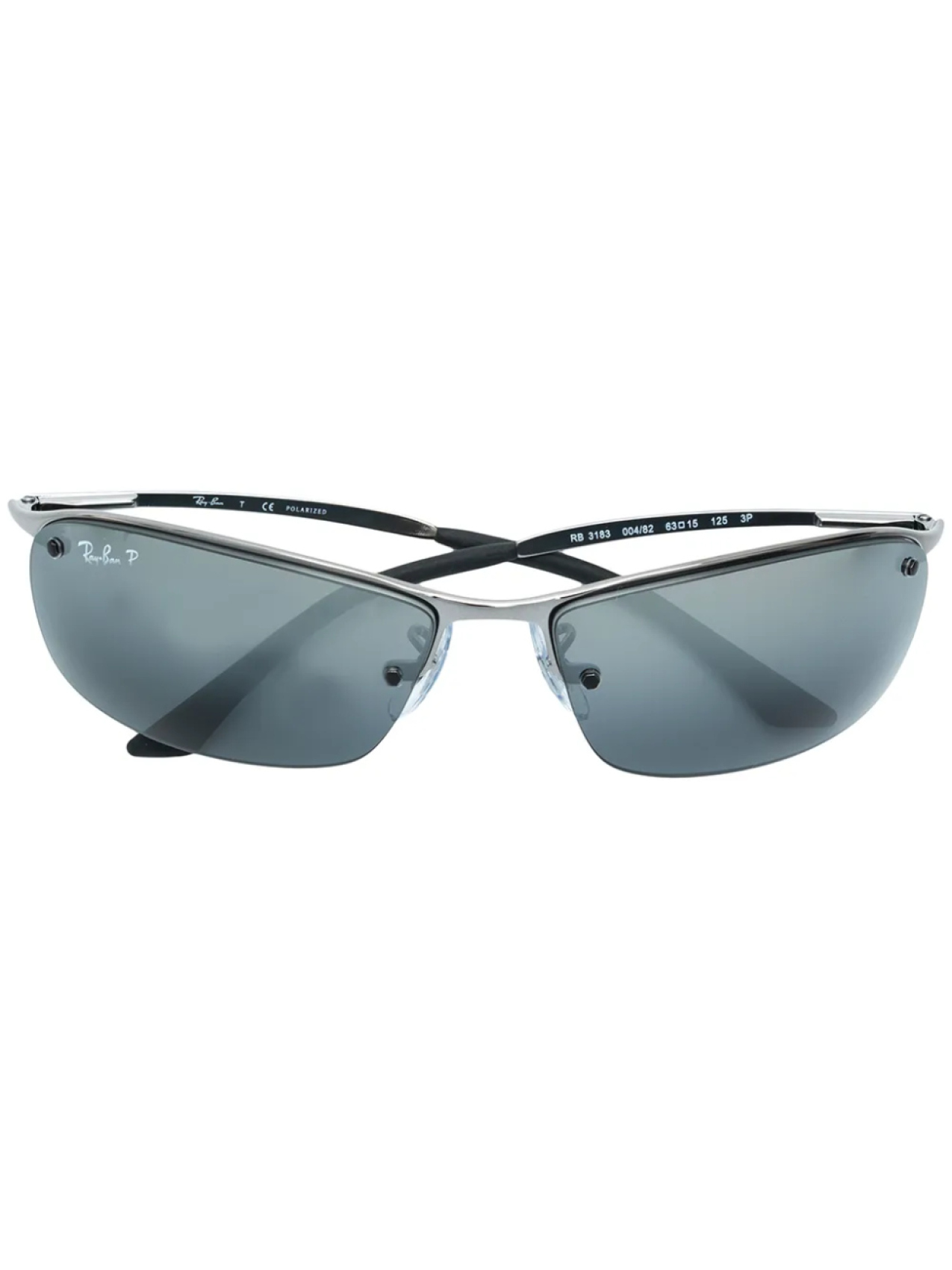 

Ray-Ban солнцезащитные очки в прямоугольной оправе, металлик