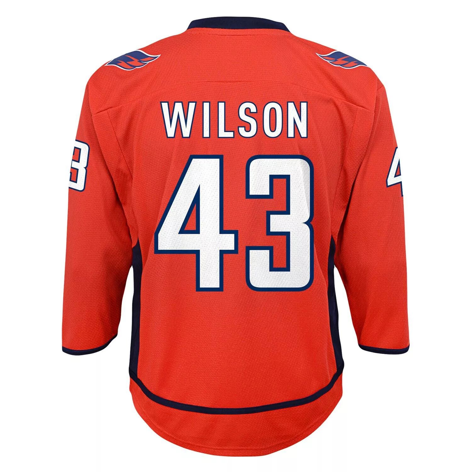 Молодежная футболка Тома Уилсона Red Washington Capitals, домашняя реплика игрока Outerstuff — фото 3