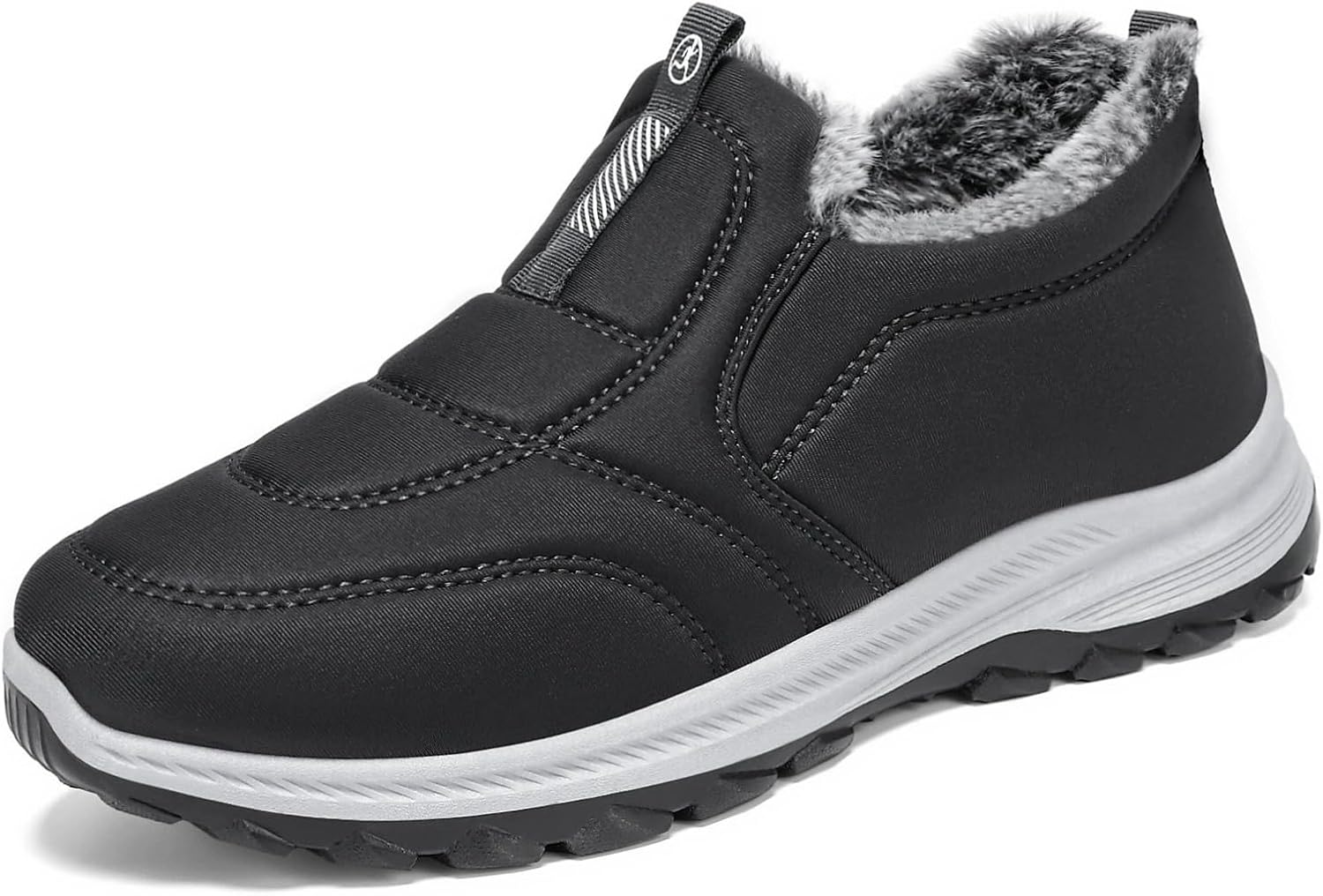 

Женские зимние снегоступы Baxtayel, утепленные мехом, слипоны, комфортные водонепроницаемые короткие ботинки с мягким термо-утеплителем для прогулок на открытом воздухе, серый