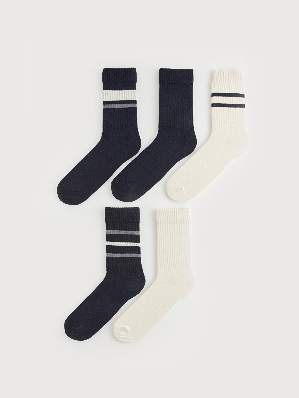 

Мужские носки с рисунком, 5 пар носков LCW ACCESSORIES, окрашенная пряжа смешанного цвета