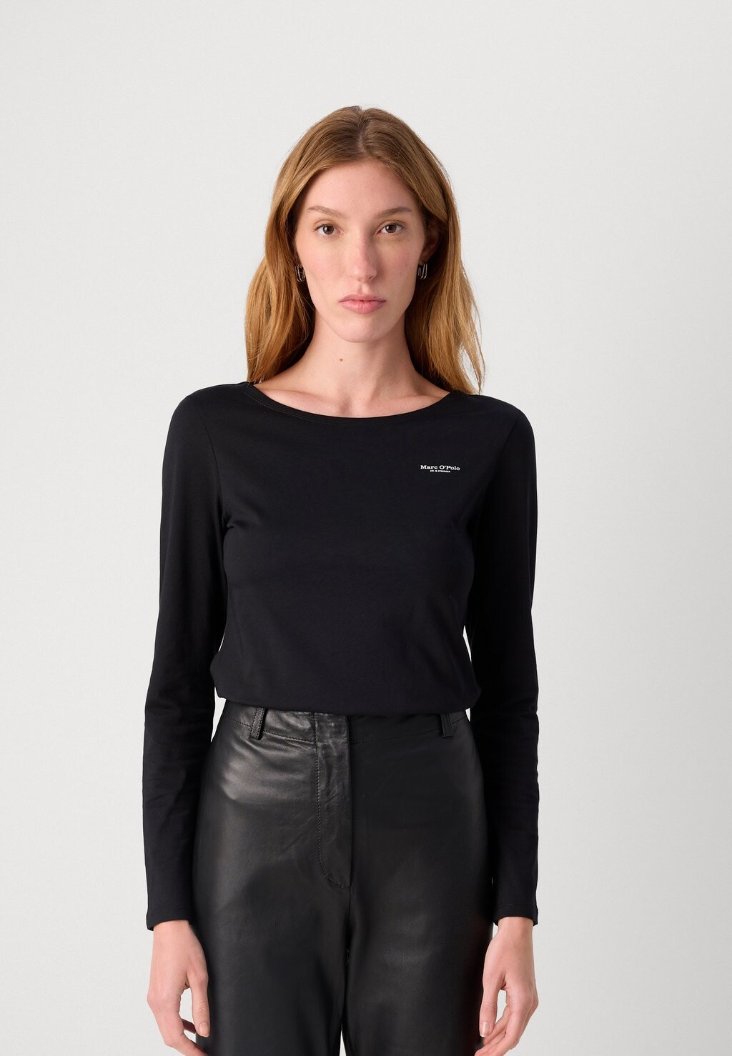 

Топ с длинными рукавами LONG SLEEVE ROUND NECK SOLID Marc O'Polo, черный