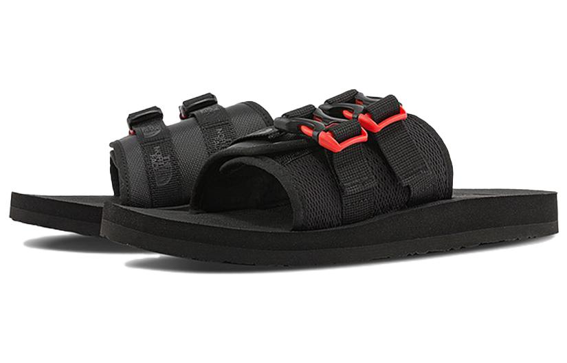 Тапочки (WMNS) THE NORTH FACE Trekking Base Camp Strap Slides 'Black Red' 819W-IH7, черный — фото 2