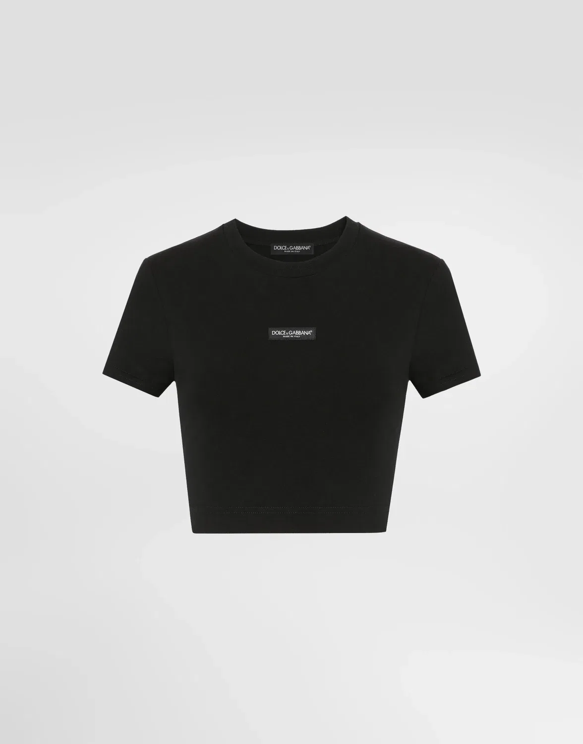 Трикотажная футболка с логотипом Dolce & Gabbana, черный