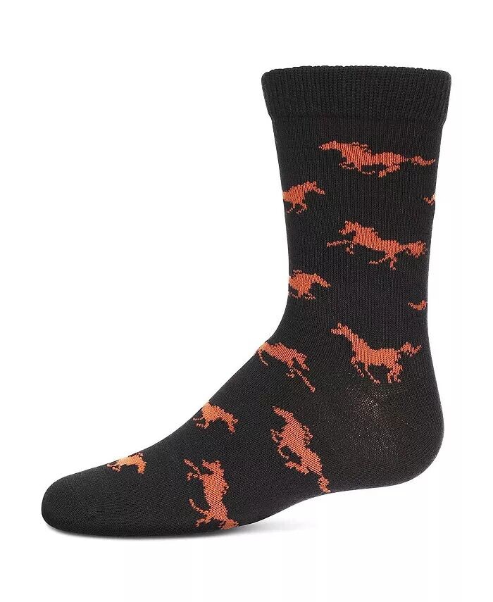 

Носки для мальчиков Galloping Horse из хлопка MeMoi, черный