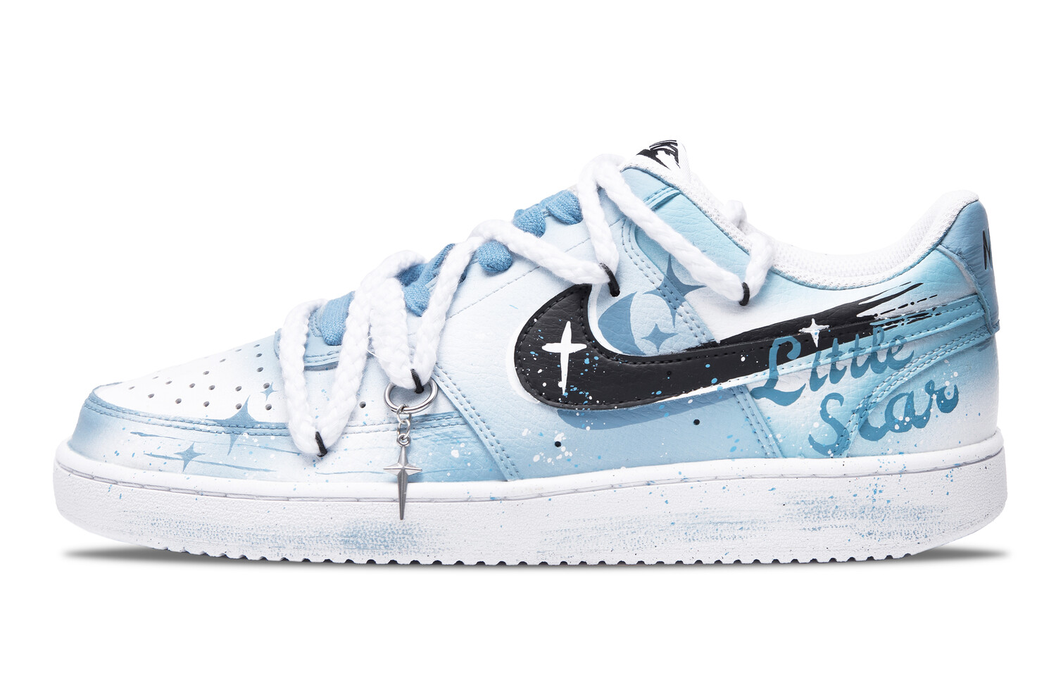 

Кроссовки Nike Court Vision 1 Skateboarding Shoes Men Low-top White, синий