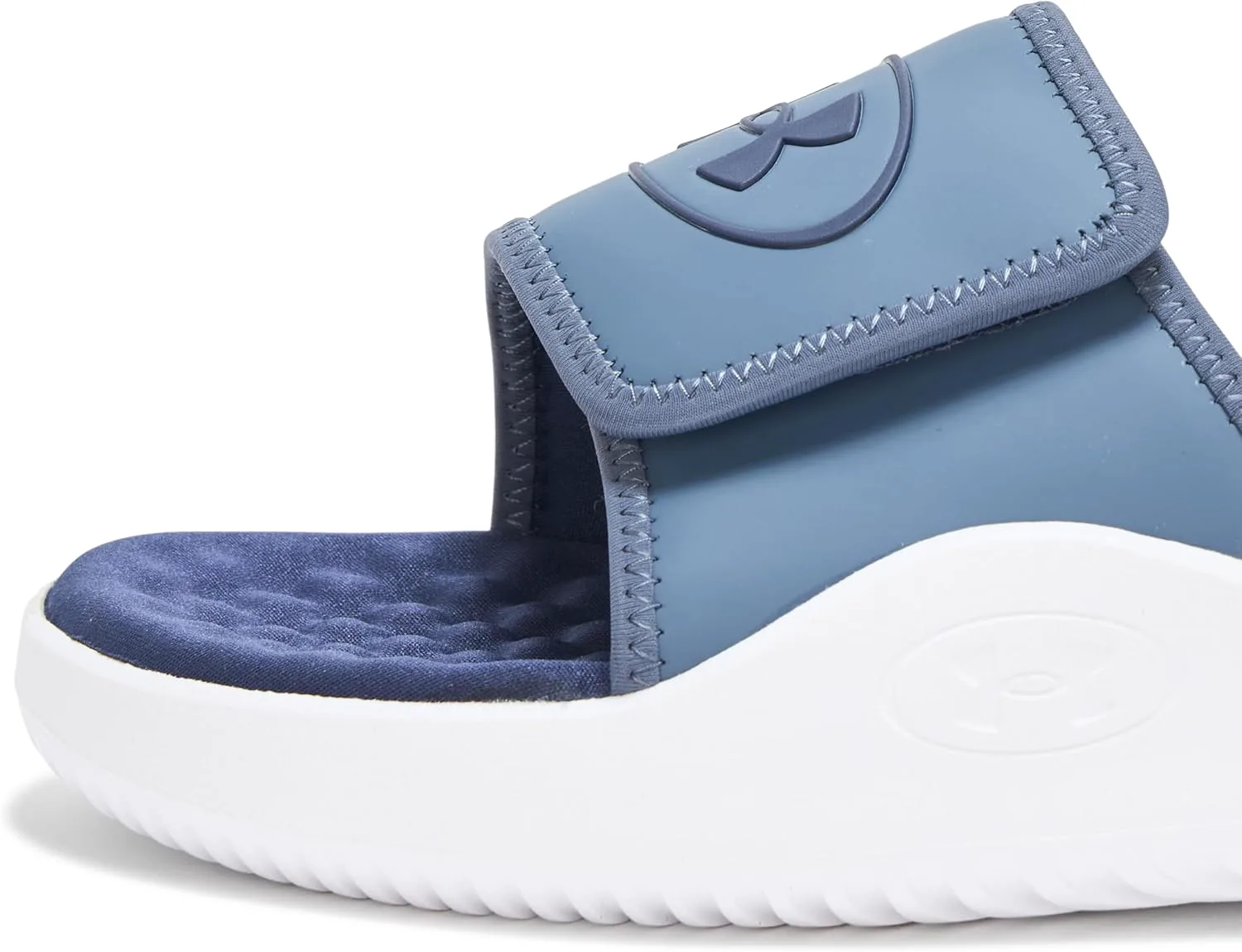 Мужские сандалии Under Armour Ignite Pro 8 Slide, серый/белый/темно-синий — фото 3