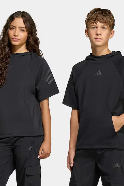 Худи детское с капюшоном Adidas, черный