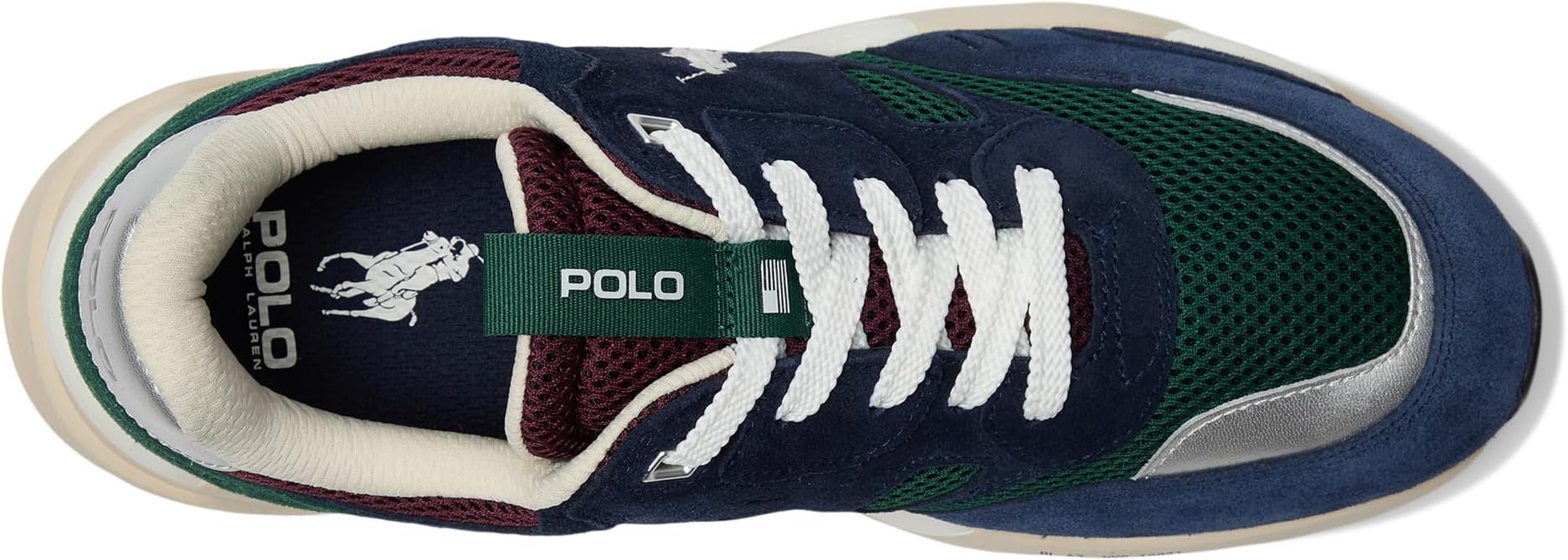 Кроссовки Polo Ralph Lauren Jogger Suede & Mesh Sneakers, цвет Madison Ave Color-Block — фото 2