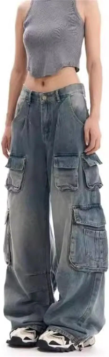 Джинсы ретро, Wide Leg, Retro Blue — фото 2