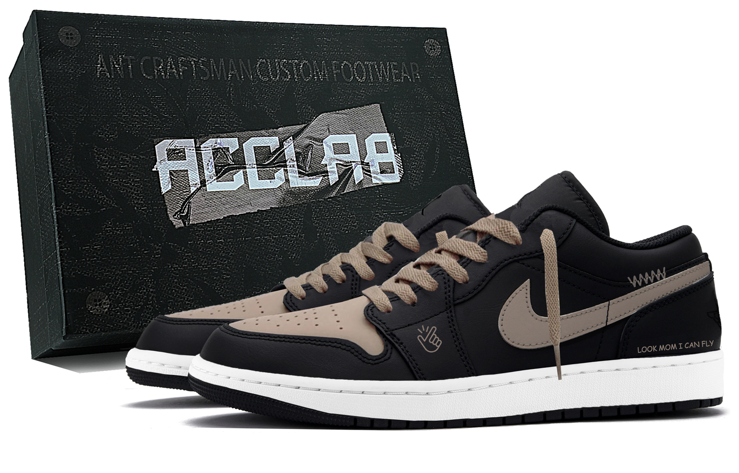 

Jordan Кроссовки Air 1 Cushioning Low top Vintage Basketball Shoes мужские черно-коричневые