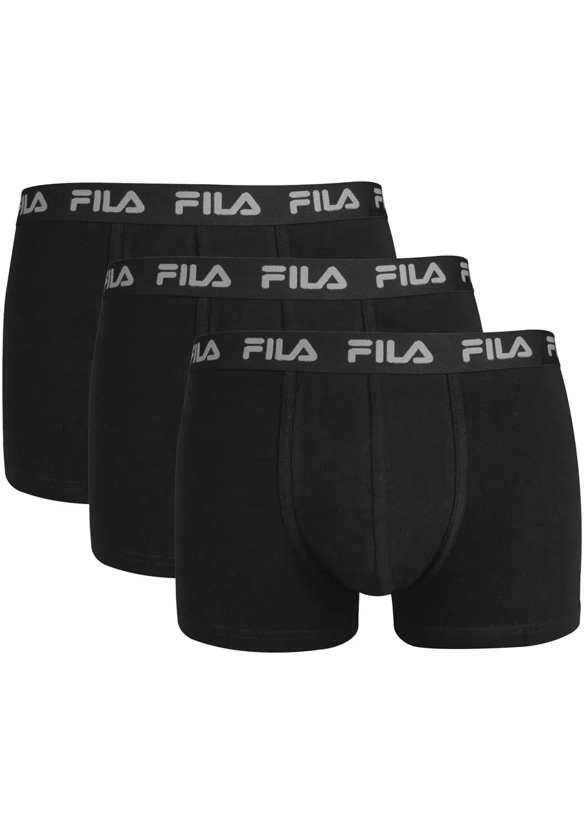 

Боксеры Fila (3 шт.), надпись FILA, черный