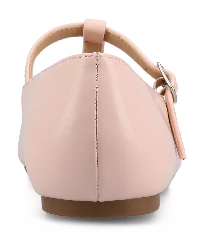 Женские туфли-лодочки Theah T-Strap Cap Toe Mary Jane Flats Journee Collection, розовый — фото 3