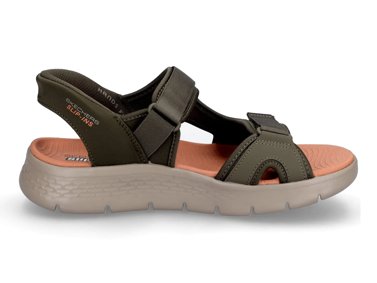 Сандалии с гелевой подушкой Skechers, оливковый — фото 4