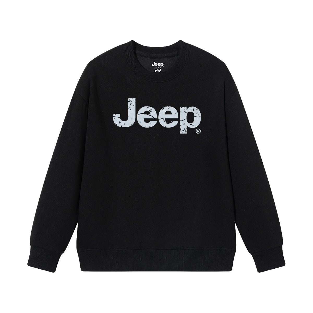 Детская толстовка с круглым вырезом утолщенная Jeep, new year красный fleece-lined — фото 3