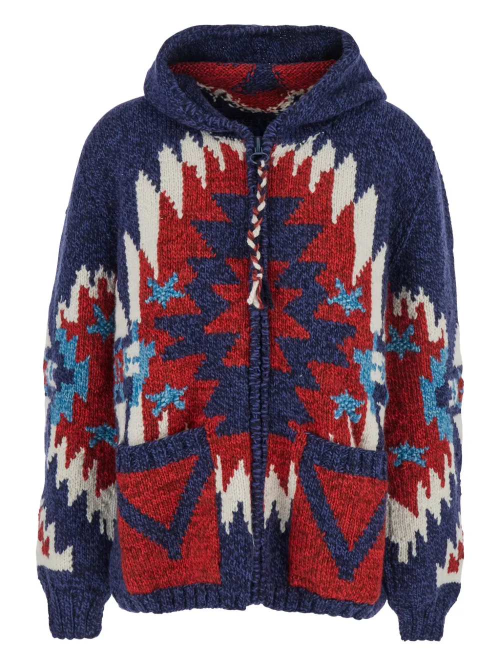 

Кардиган с геометричным узором Frantic, синий