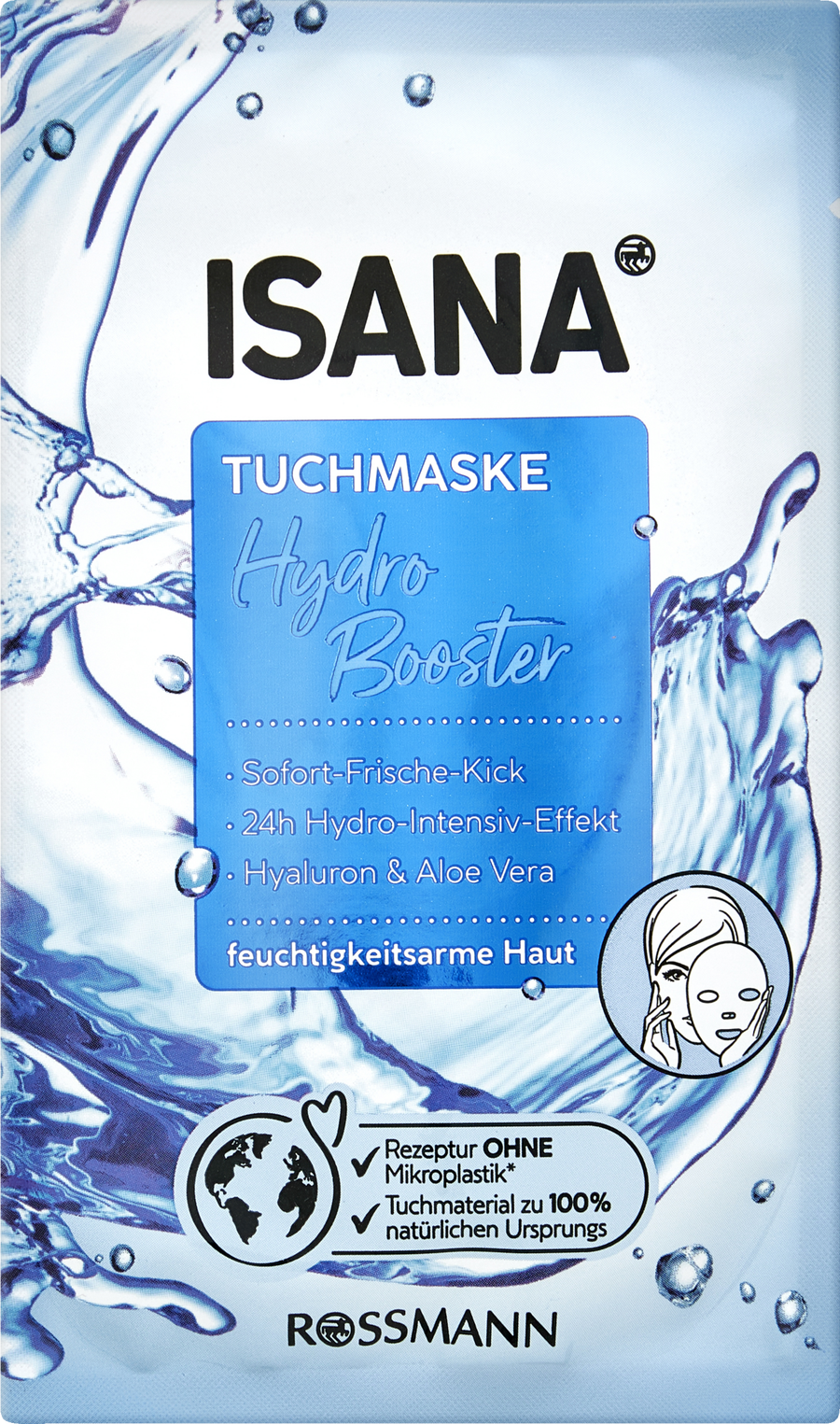 

Маска для лица ISANA Tuchmaske Hydro Booster