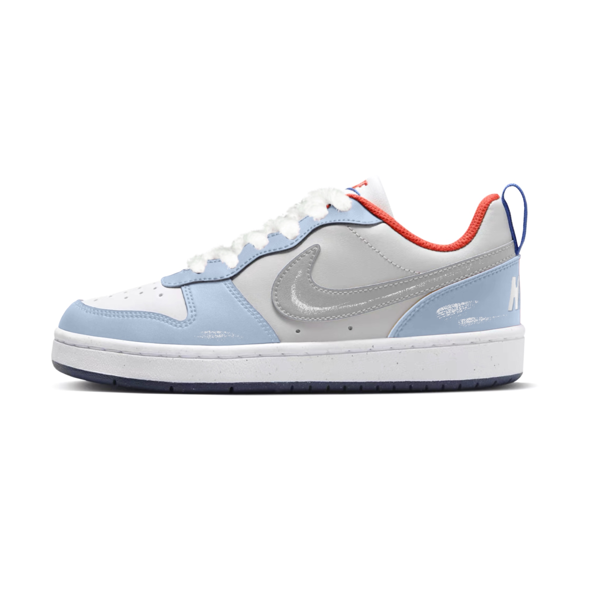 

Дышащие низкие кроссовки для скейтбординга Court Borough для детей и подростков Nike, синий