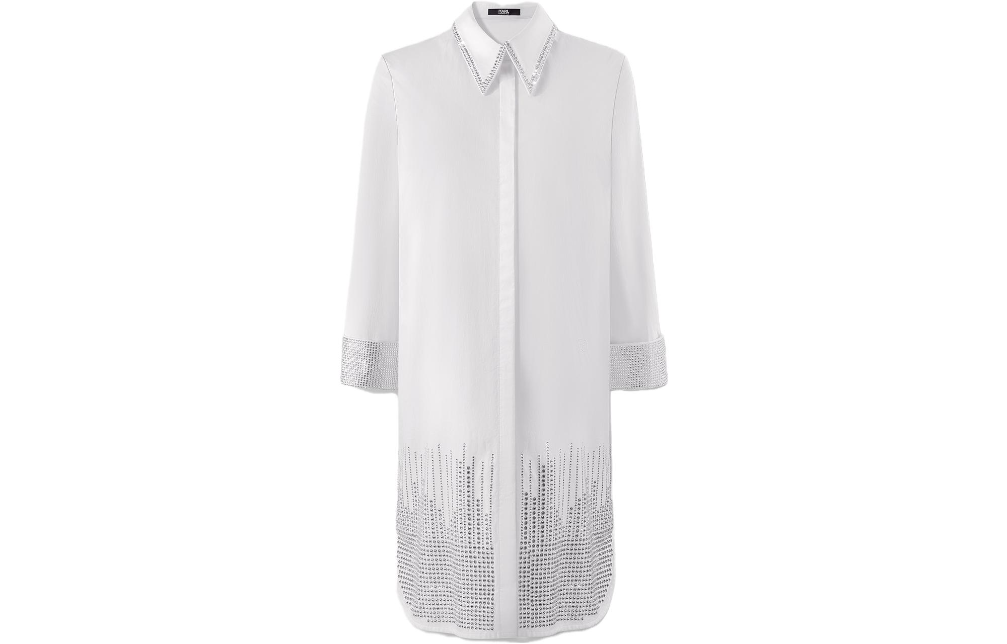 

KARL LAGERFELD / Karl Lagerfeld Jeans Платье с короткими рукавами KARL LAGERFELD женское белое