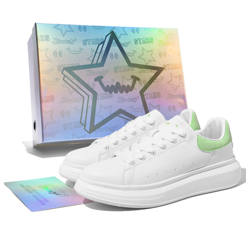 

Stateof Stars Низкие скейтбордские кроссовки унисекс бело-зеленые, цвет White Green