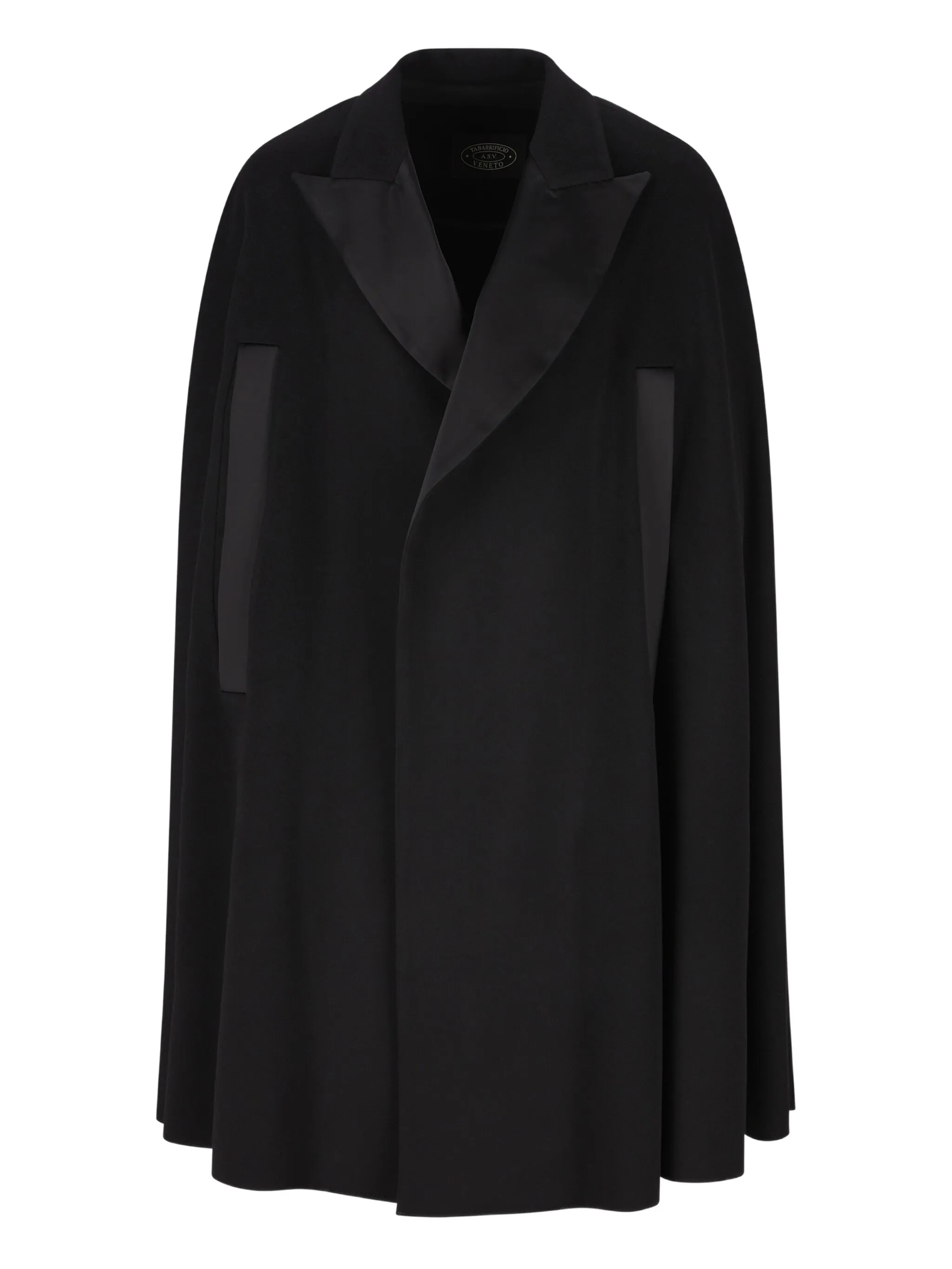 

Двубортный шерстяной кейп Il Tabarro, черный