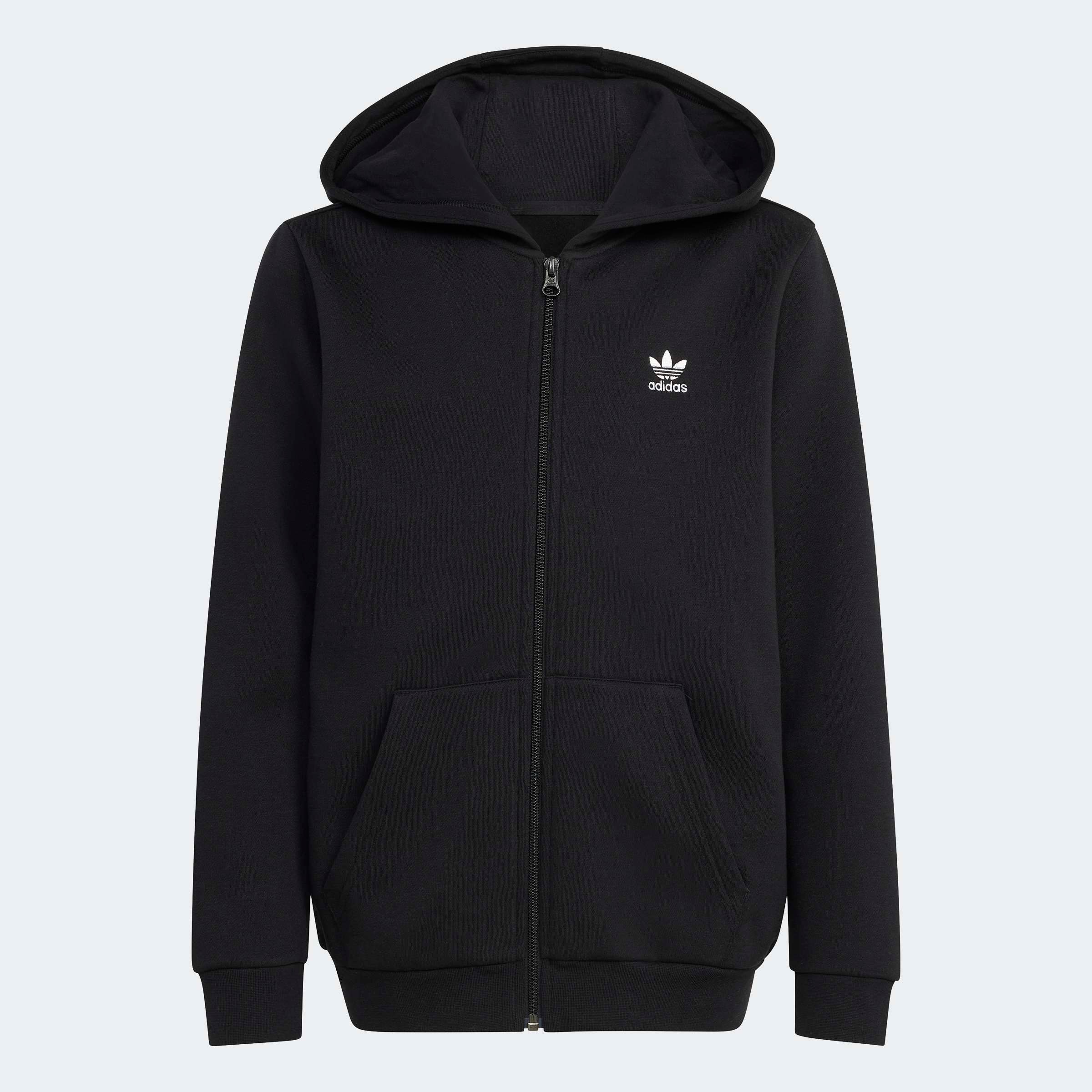 Adidas Originals Худи на молнии в черном цвете — фото 3