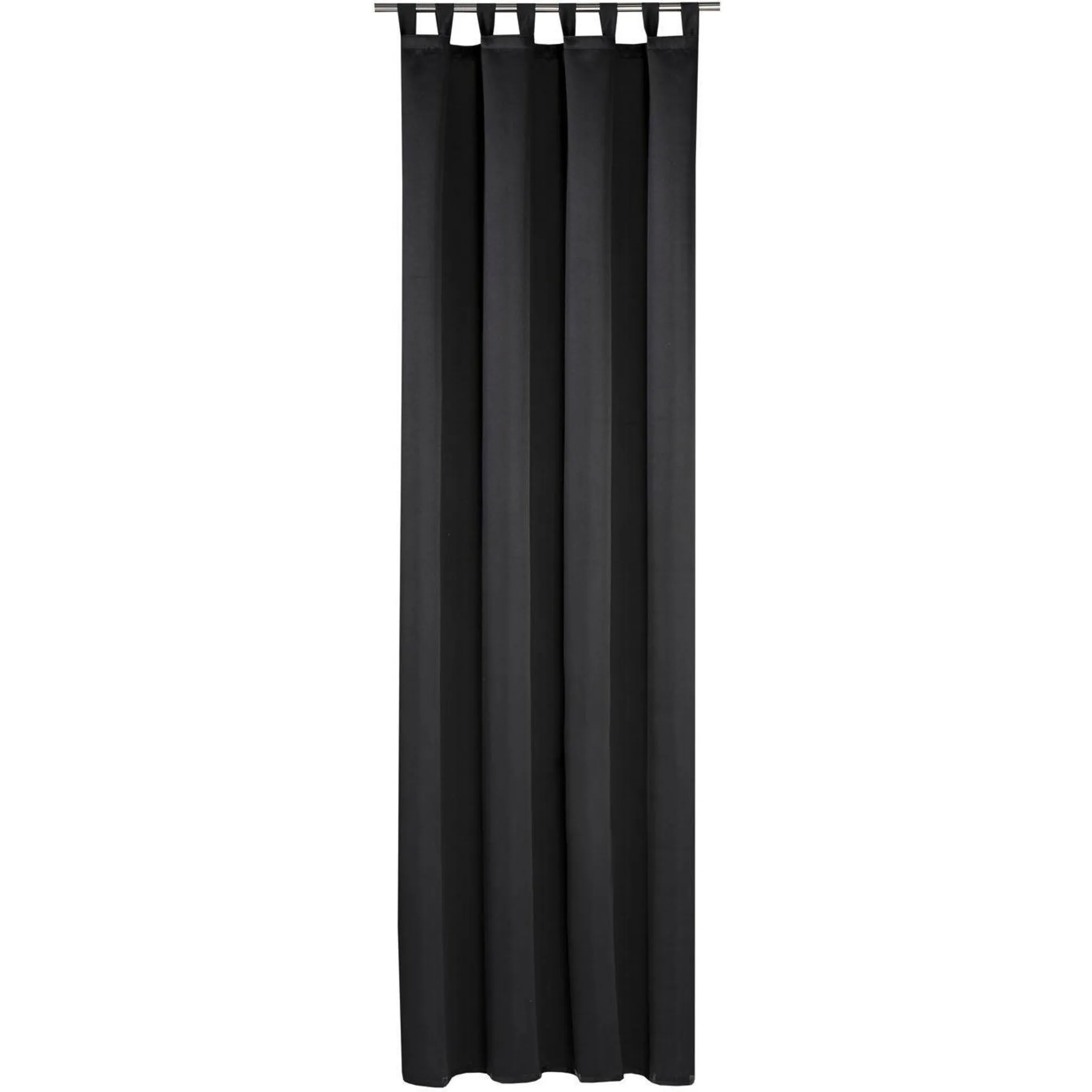 

Герстерская штора «Тони», (1 шт.), ВхШ: 235x140, петлевая штора с однотонной тесьмой, затемнение Gerster, черный