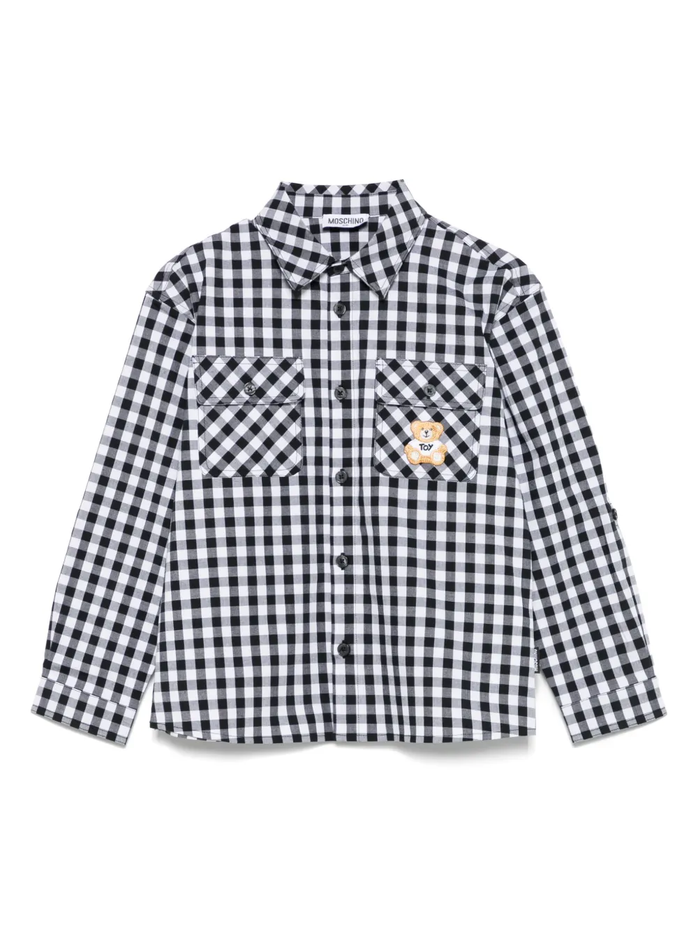 

Рубашка в клетку Moschino Kids, черный