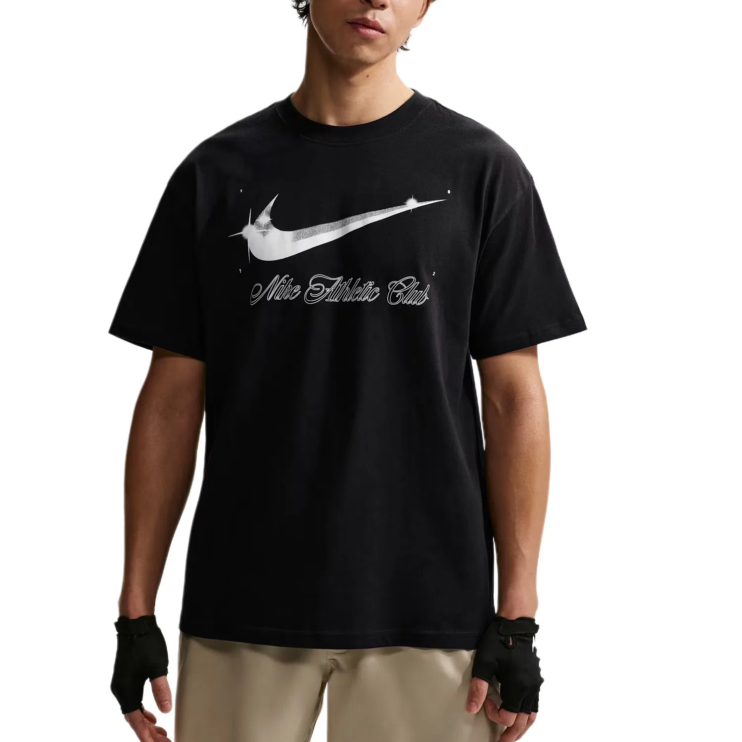 Футболка мужская Black/White с круглым вырезом Nike