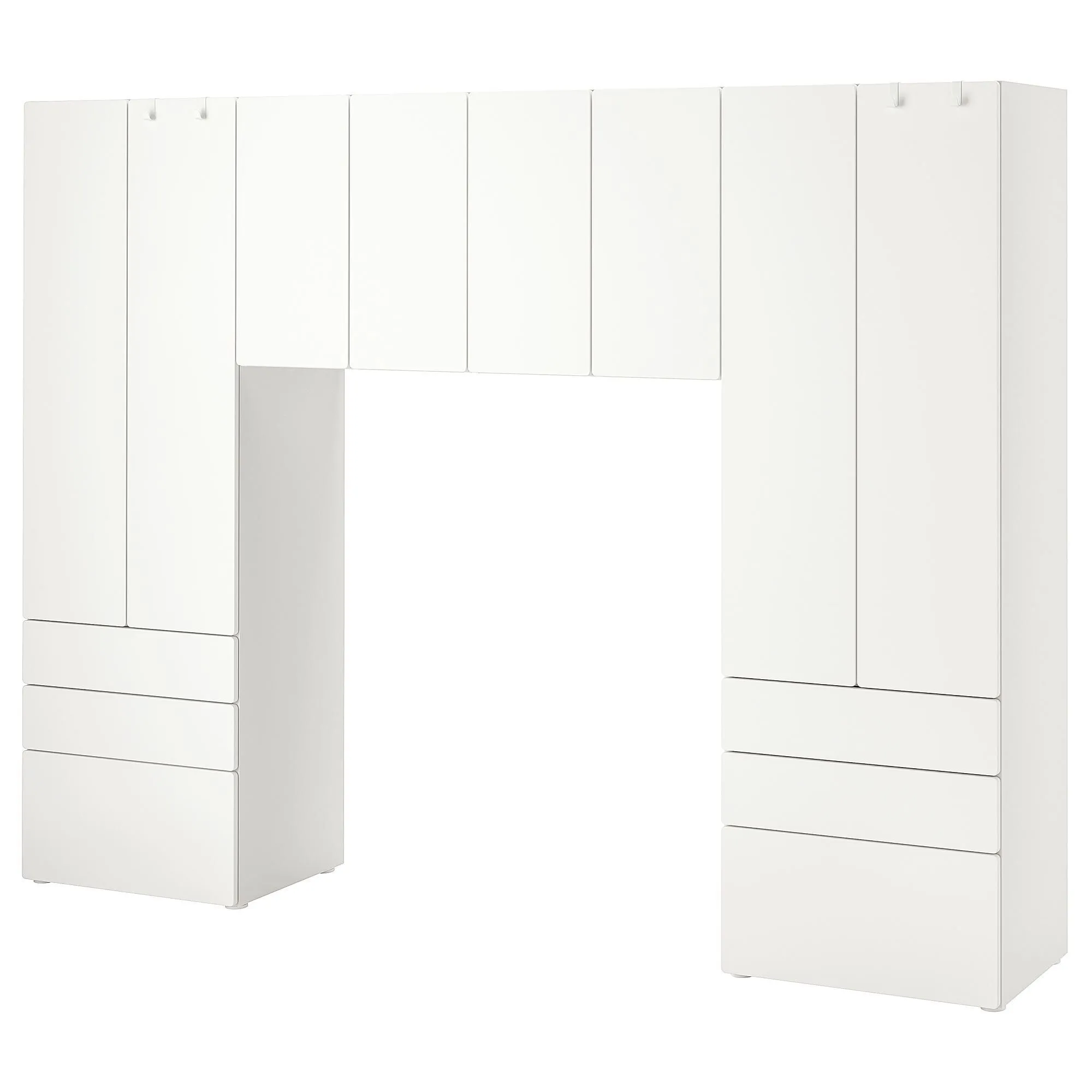 

Детский гардероб-комбинация, белый, 240x42x181 см, PLATSA/SMÅSTAD IKEA