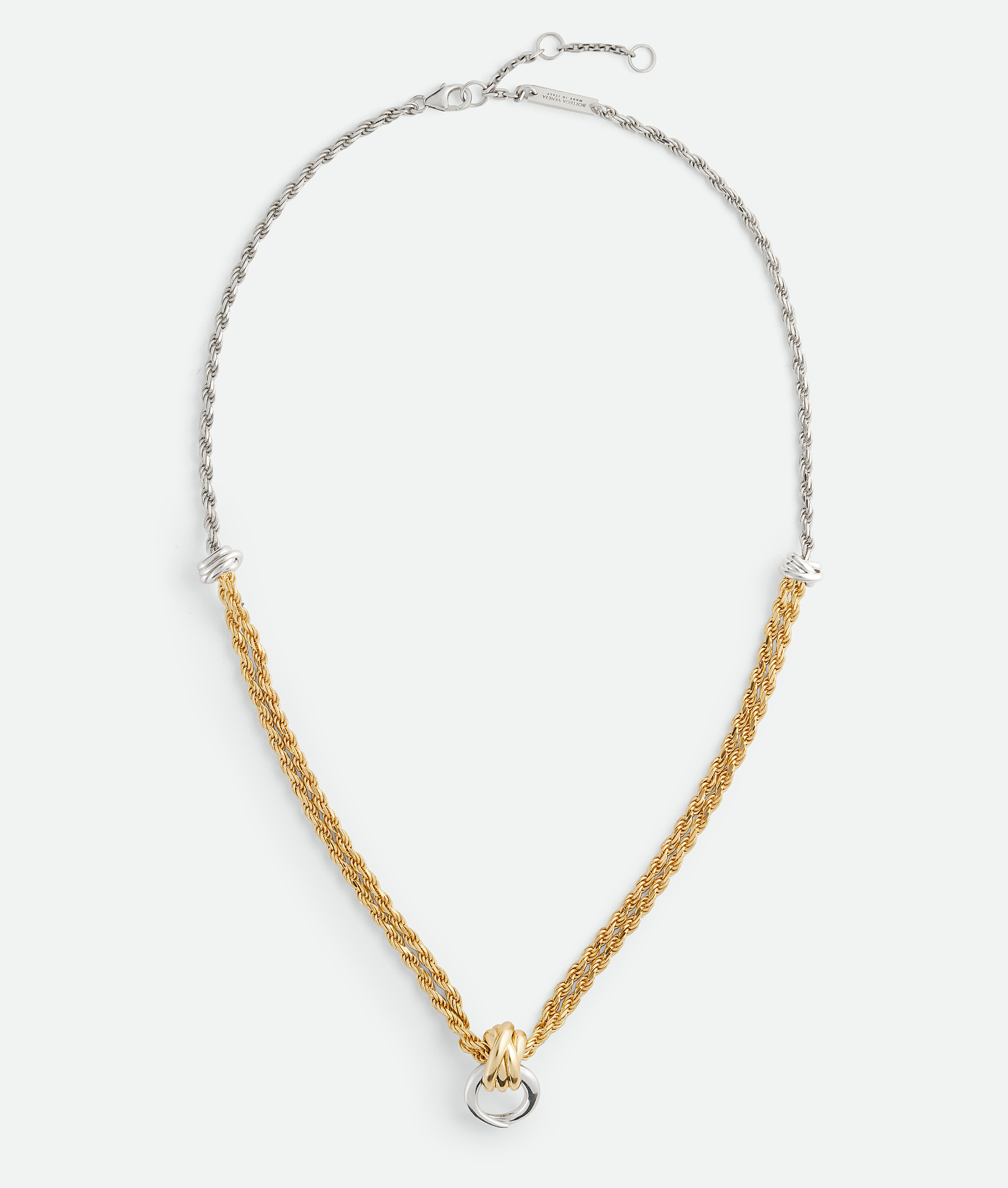 

Knot necklace BOTTEGA VENETA, серебряный/желтое золото