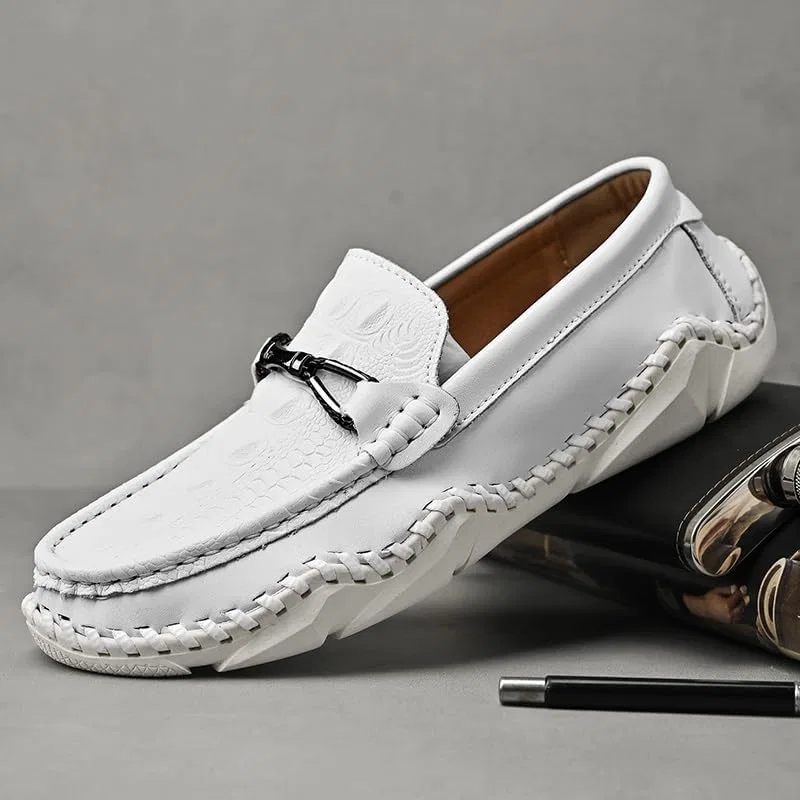 Лоферы крокодиловая кожа White SayfuR — фото 3
