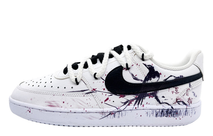 

Кроссовки Nike Court Vision 1 Skateboarding Shoes Men Low-top White, Black, белый