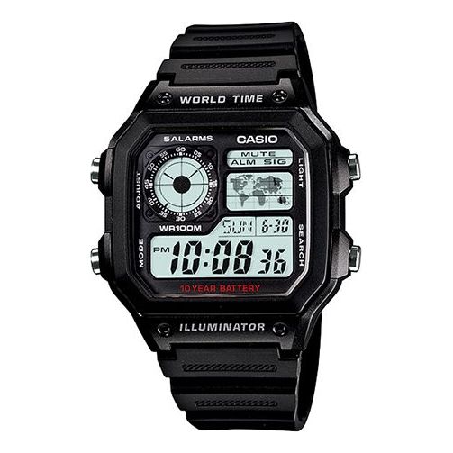 

Часы CASIO G Shock Quartz Sports Waterproof Unisex Mens Black Digital, черный