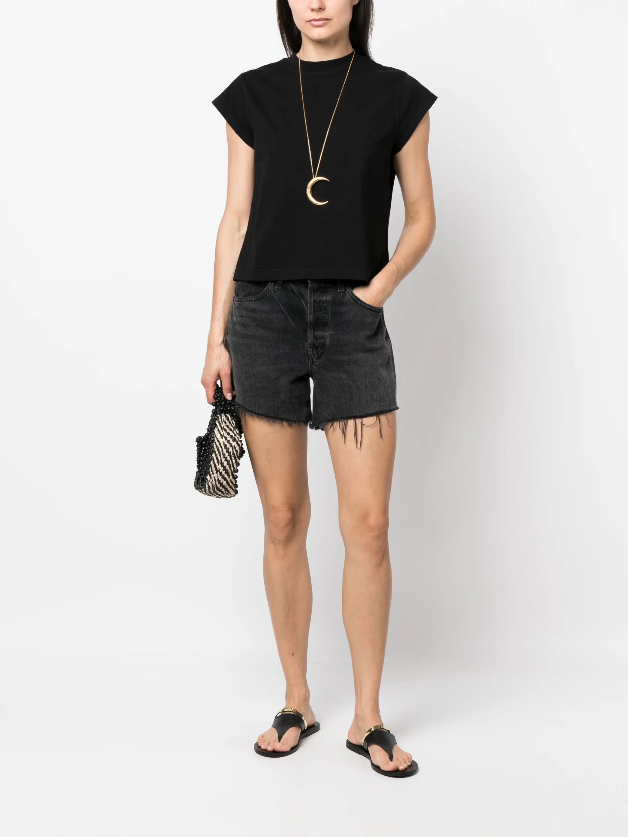 

Футболка с круглым вырезом Agolde, черный