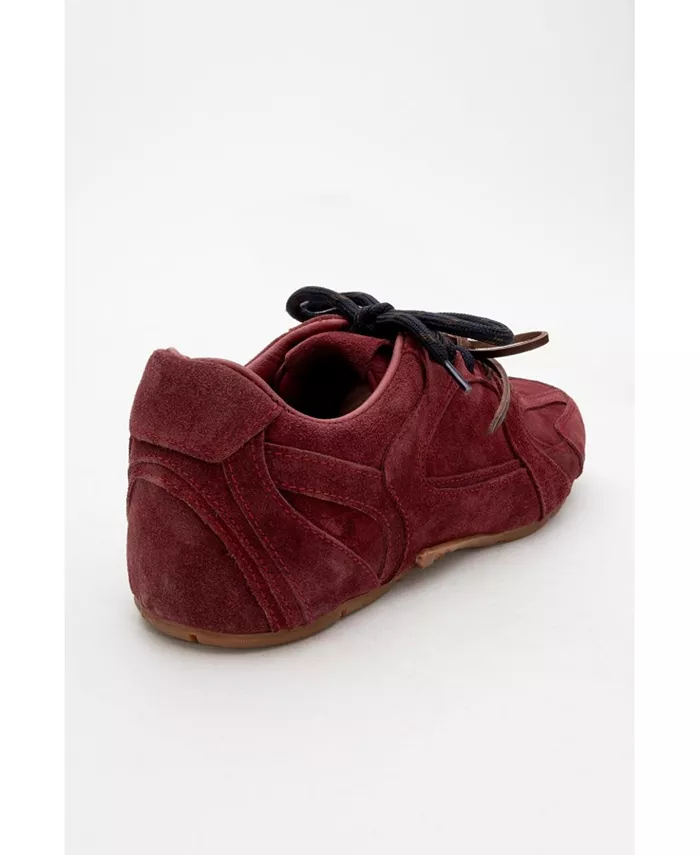 Селина Кроссовки из замши и кожи (женские) Forever & Always Shoes, красный — фото 4