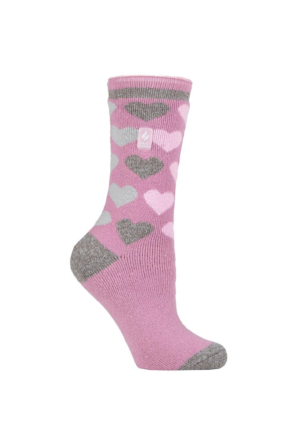 

1 пара носков 1.6 TOG Lite с рисунком и полосками SOCKSHOP Heat Holders, фиолетовый