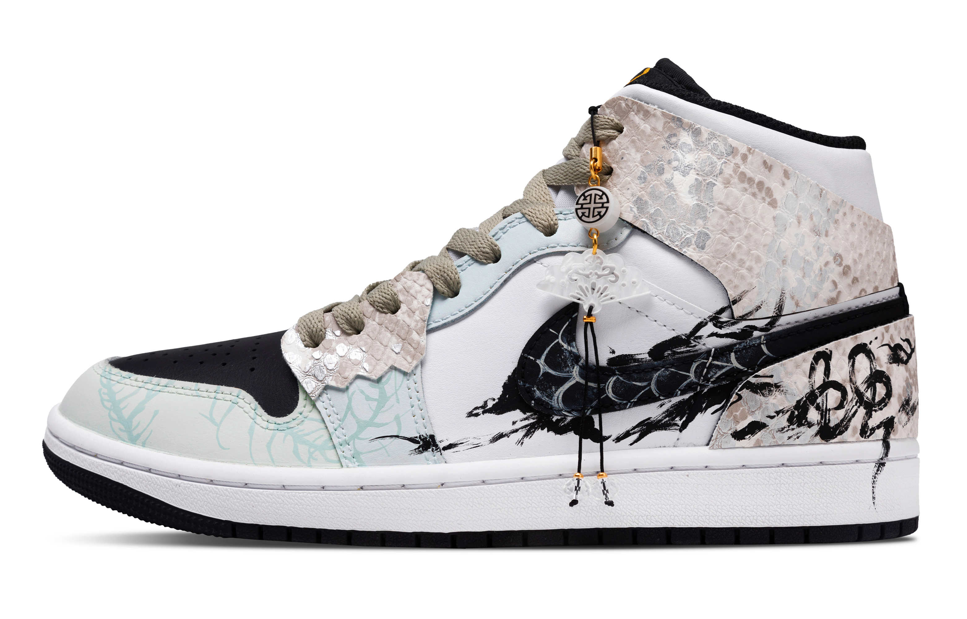 

Jordan Баскетбольные кроссовки Air 1 Vintage, мужские, средний верх, цвет: черный/белый/серый