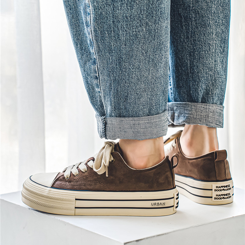 URBAN AUTHENTIC Скользостойкие износостойкие легкие мужские кэны низкие бежевые, цвет Khaki — фото 4