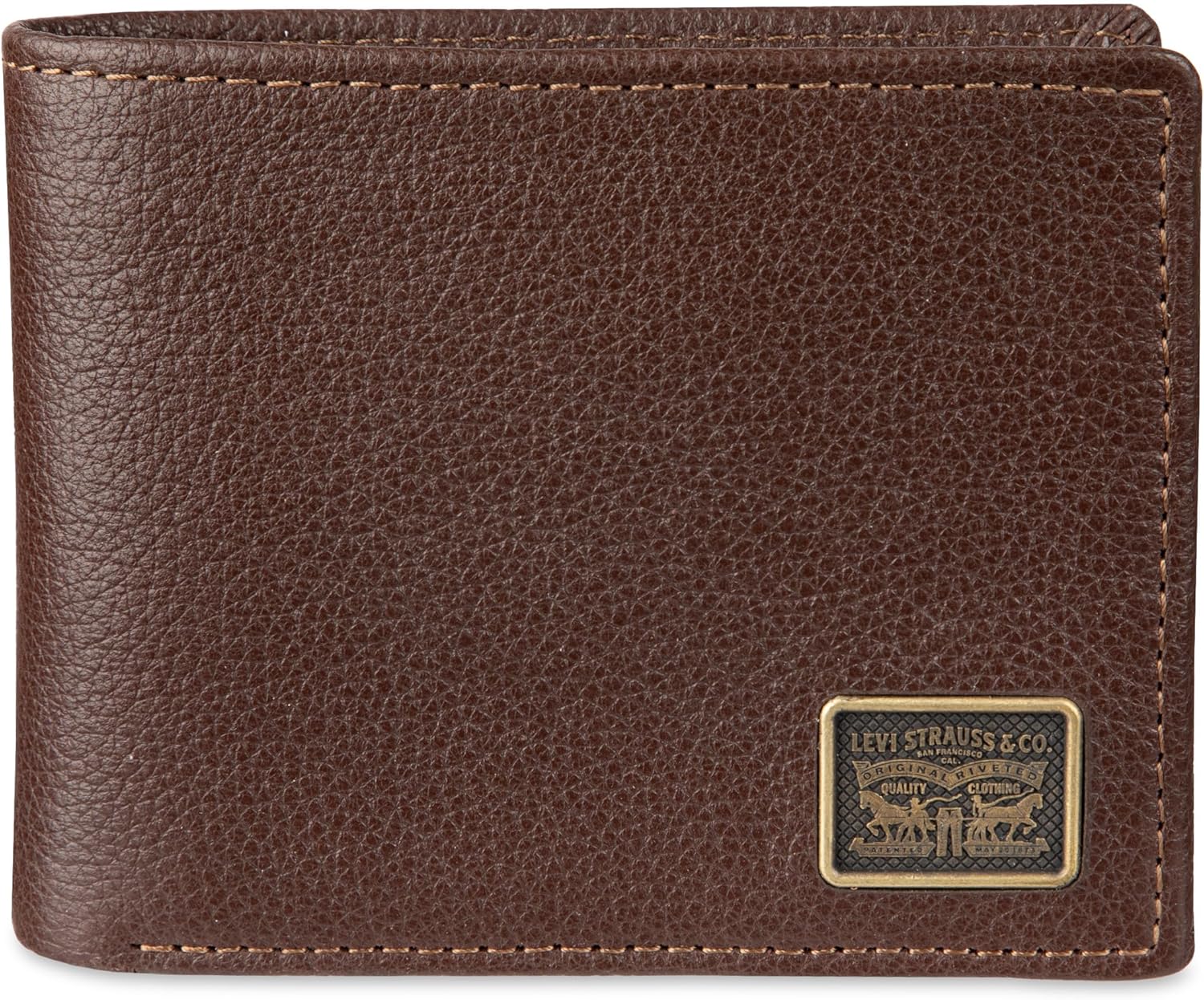 

Мужской классический кошелек Levi's Bifold с несколькими отделениями для карт и окошком для удостоверения личности, Brown Ornament, Коричневый, Мужской классический кошелек Levi's Bifold с несколькими отделениями для карт и окошком для удостоверения лично