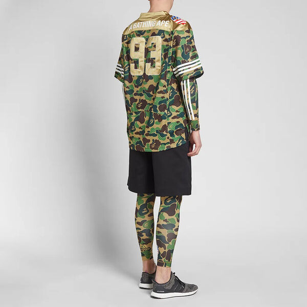 Спортивная футболка x a bathing ape sb jersey 'green' Adidas, камуфляж — фото 4
