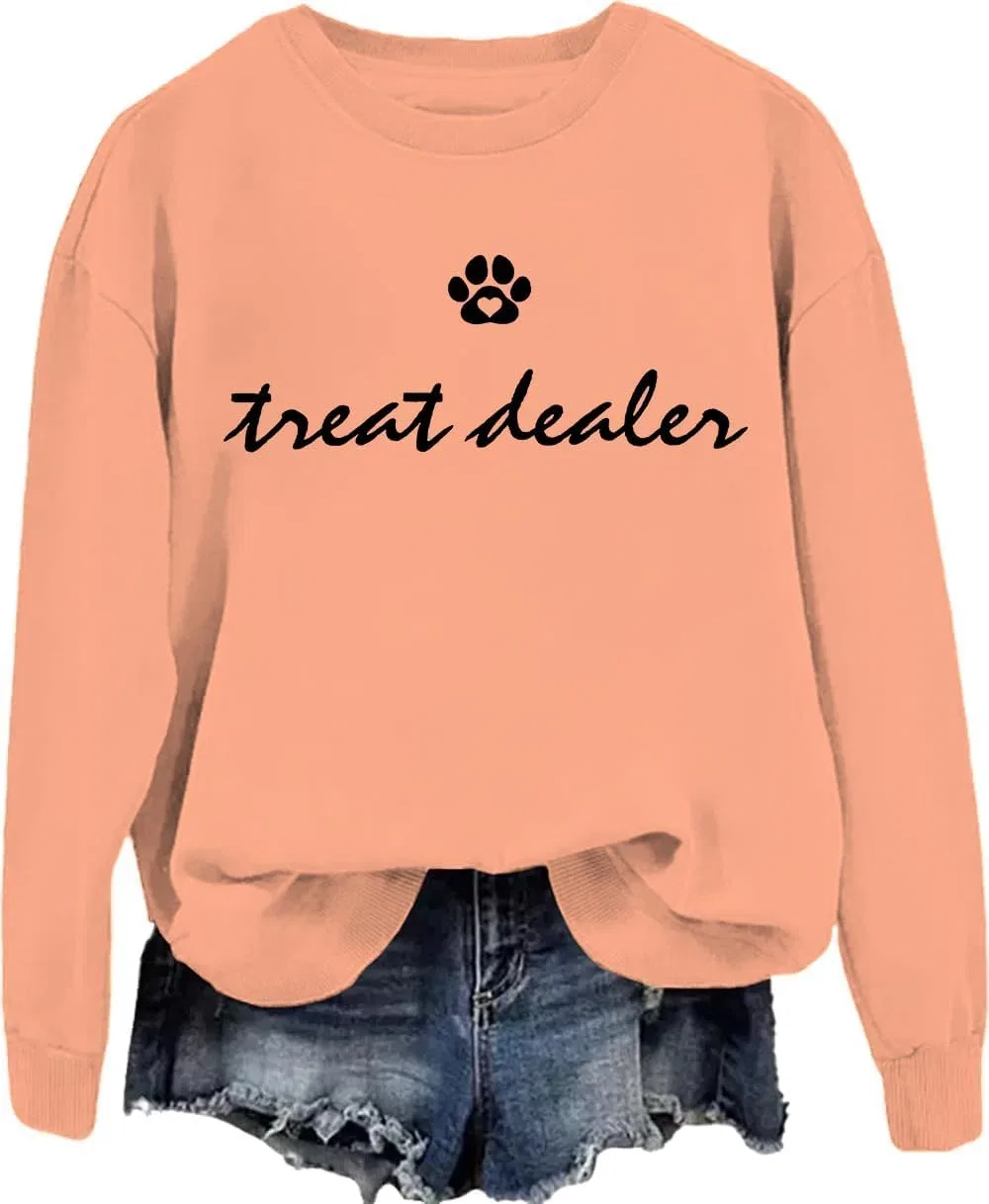 Толстовка Treat Dealer, худи Treat Dealer с забавным принтом собачьей лапы для женщин и мужчин