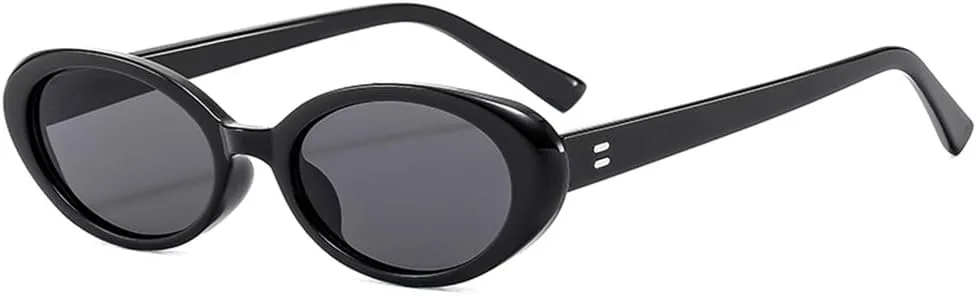 

Модные маленькие овальные солнцезащитные очки для женщин, классические винтажные солнцезащитные очки для мужчин, защита от ультрафиолета UV400 для женщин KTUCN, Black