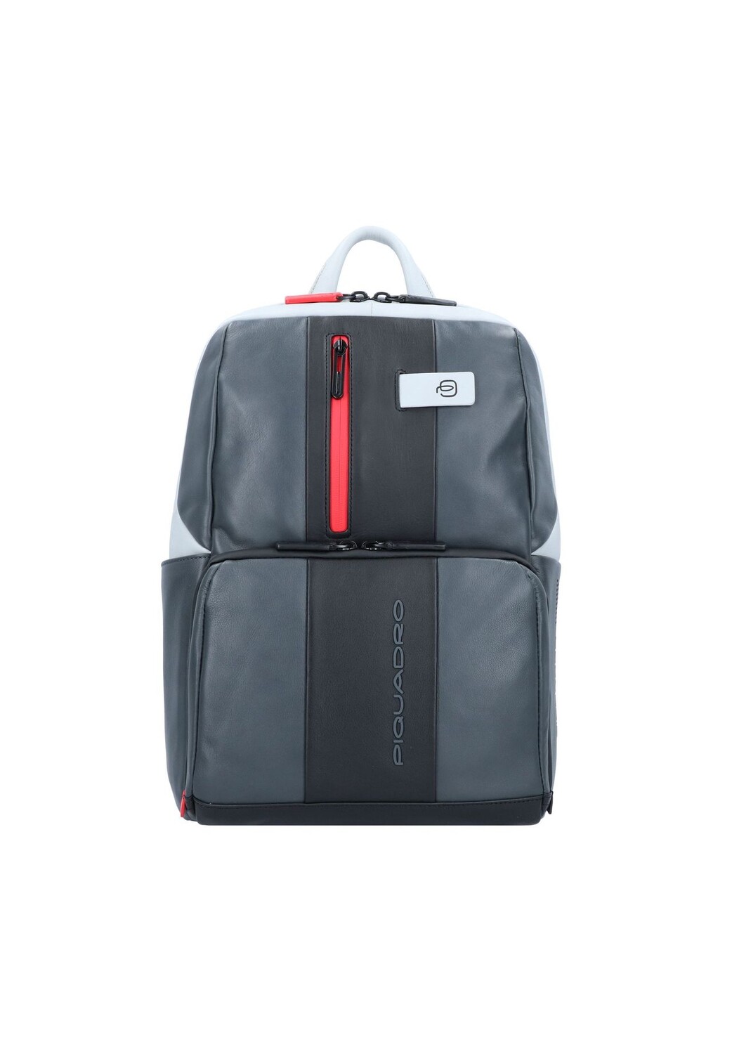 

Городской кожаный рюкзак 39 см с отделением для ноутбука PIQUADRO, цвет Grey Black