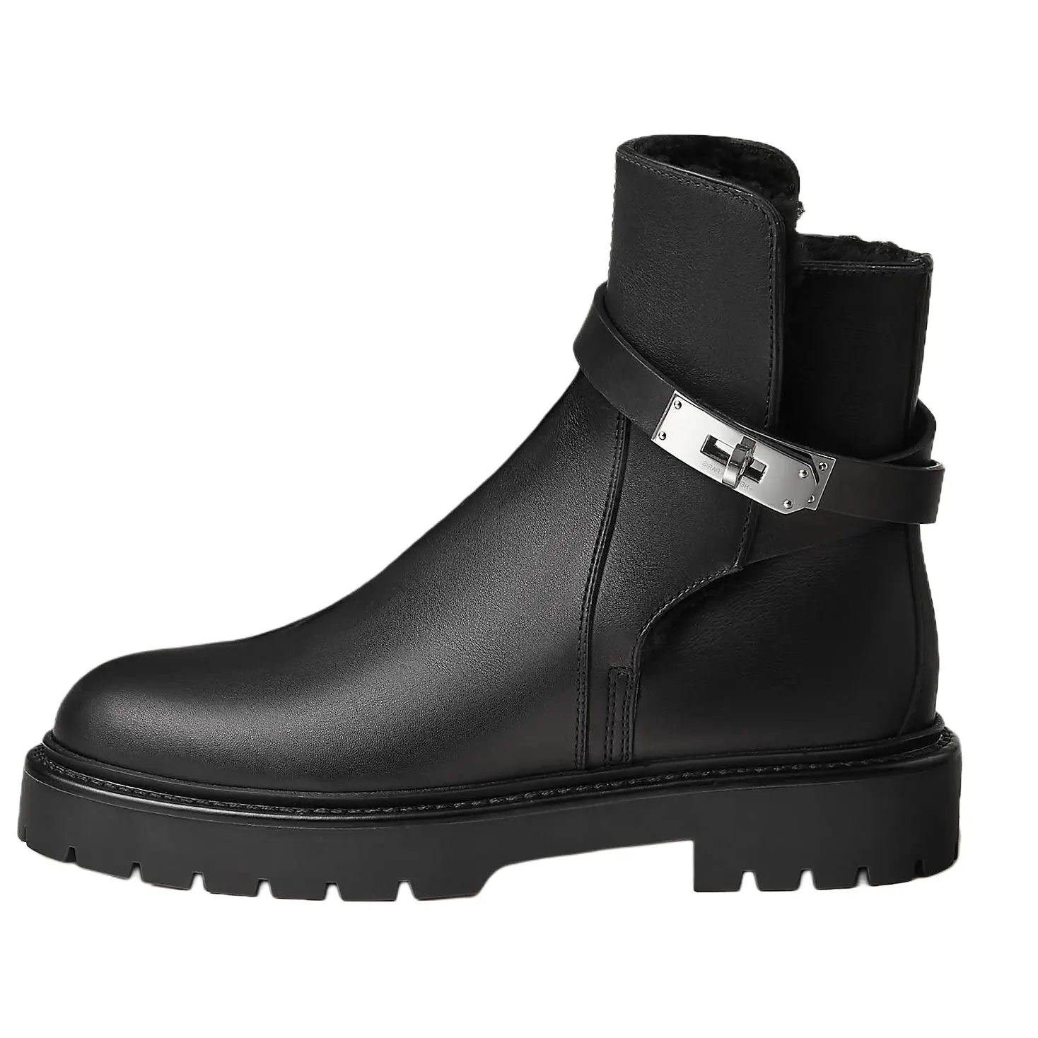 HERMES Ботильоны Jeff Ankle Boots 3,5 см, женские, черные