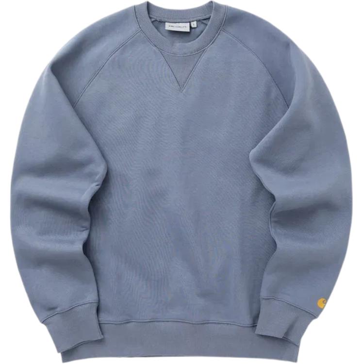 

Carhartt Wip Мужская толстовка с круглым вырезом, синяя, средней толщины